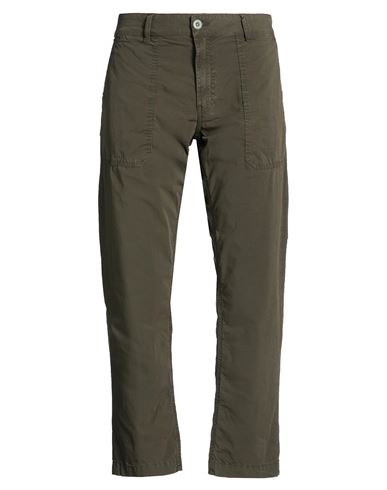 Man Pants Military green Size 33 Cotton, Elastane