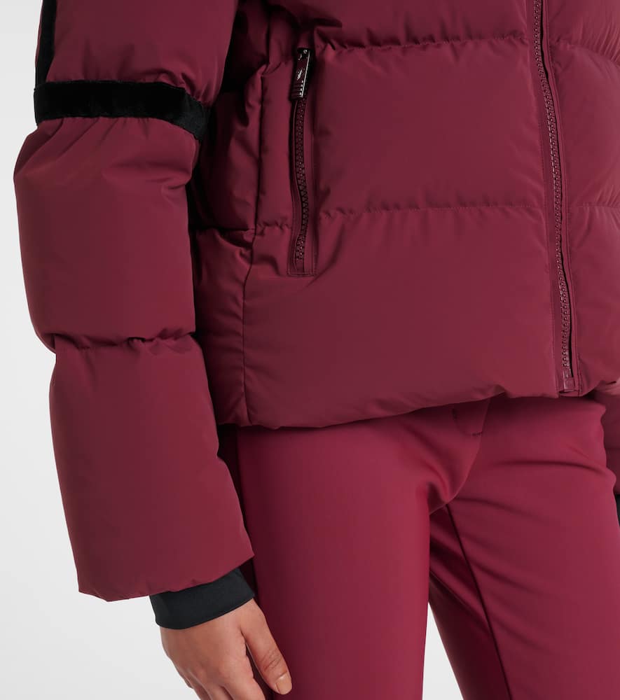 Barsy velvet-trimmed down ski jacket