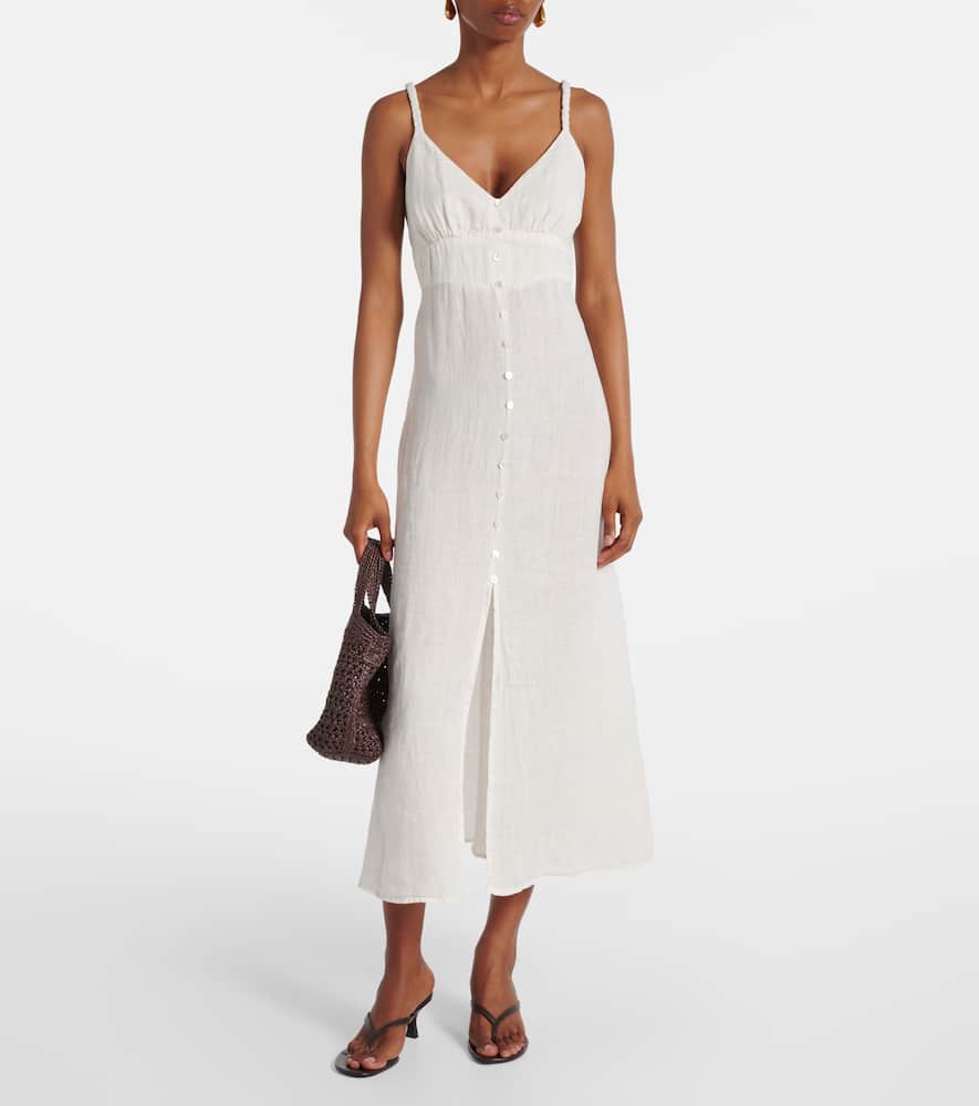 Janet linen midi dress