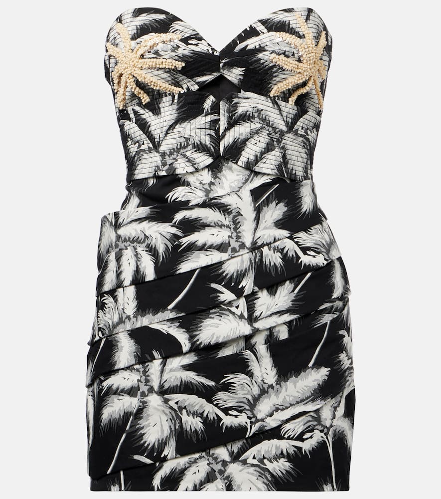 Sombra embroidered cotton-blend minidress