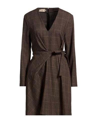 Maison Kitsuné Woman Mini dress Charcoal Size 2 Virgin Wool, Cotton