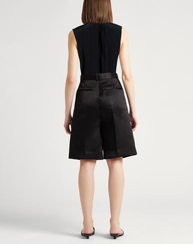 Woman Shirt Black Size 10 Acetate, Silk