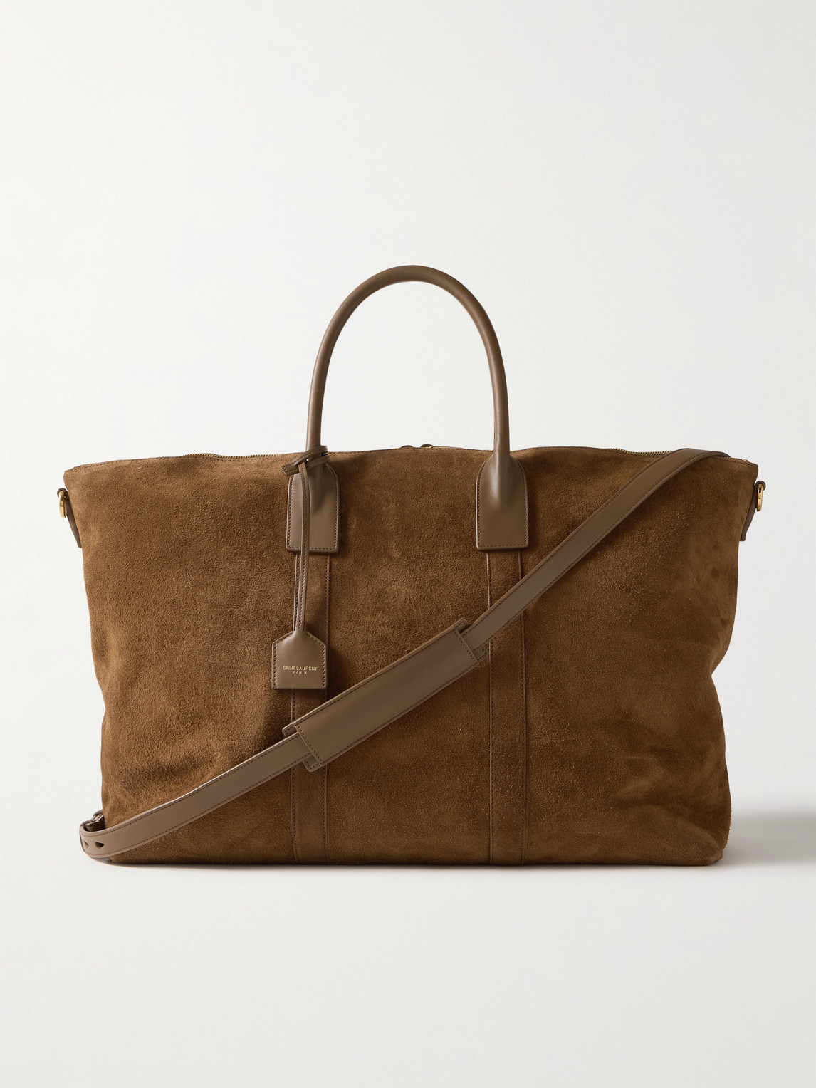 Men - Leather-Trimmed Suede Tote Bag