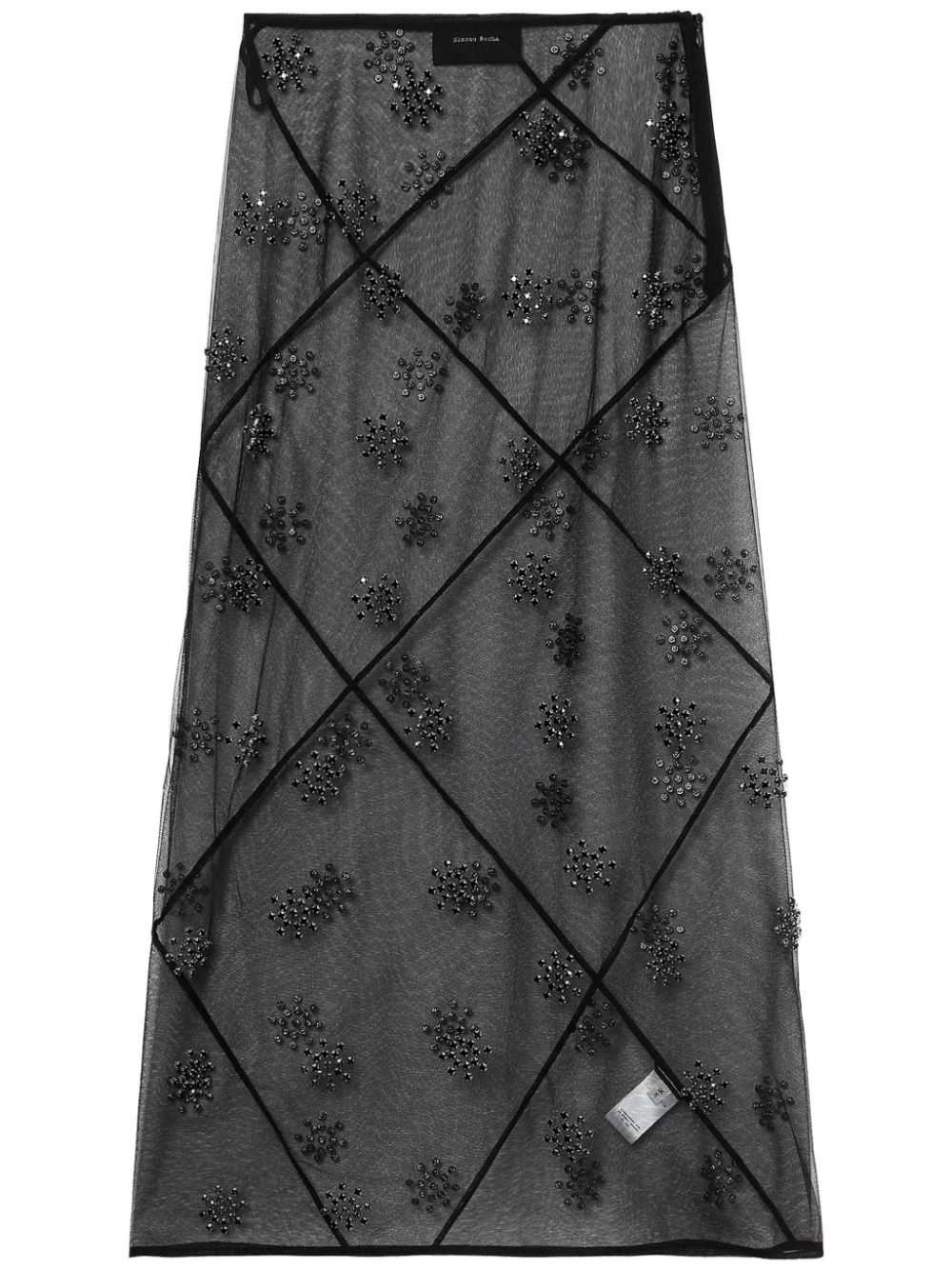 Crystal-embellished skirt - Black