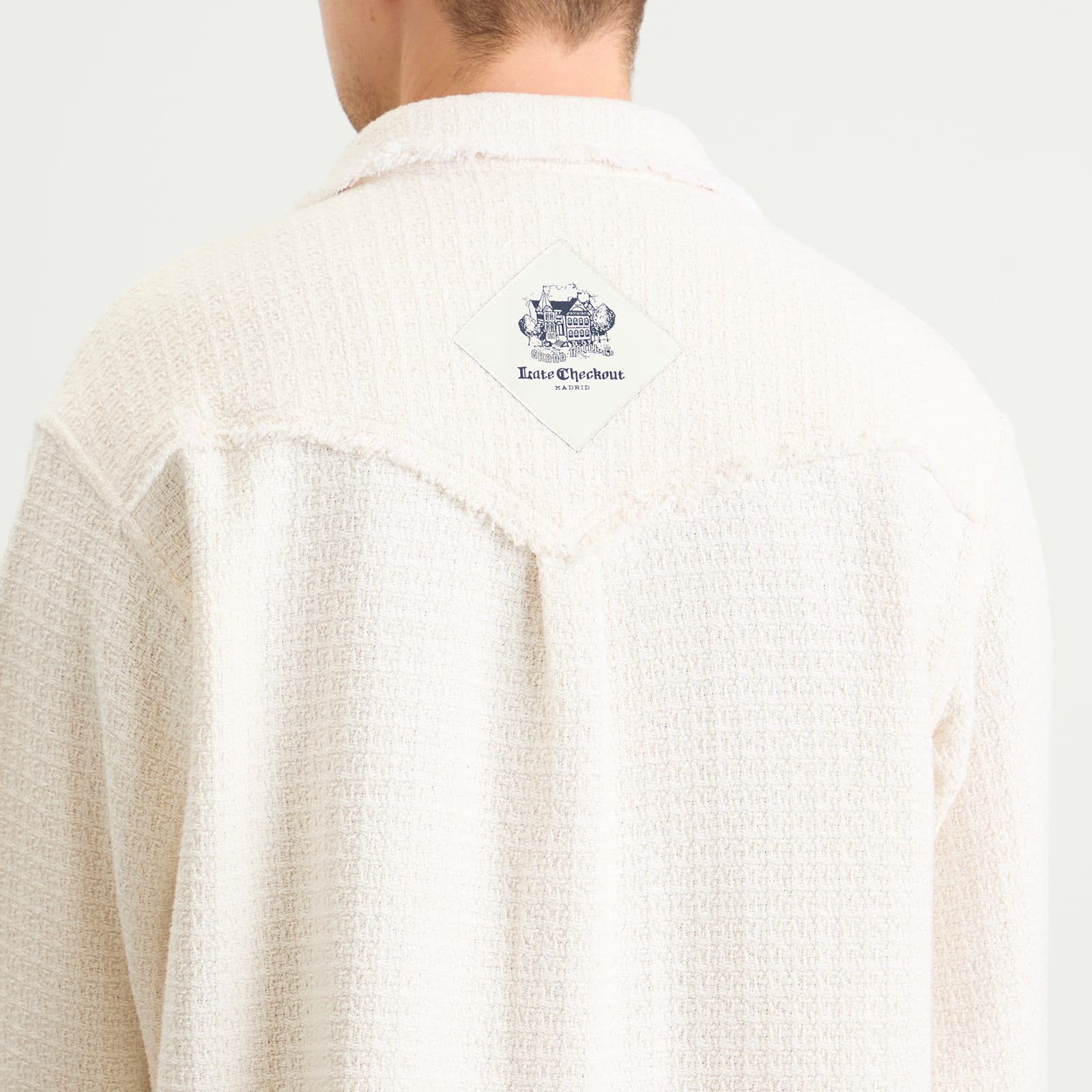 Men's White Raw Edge Western Shirt