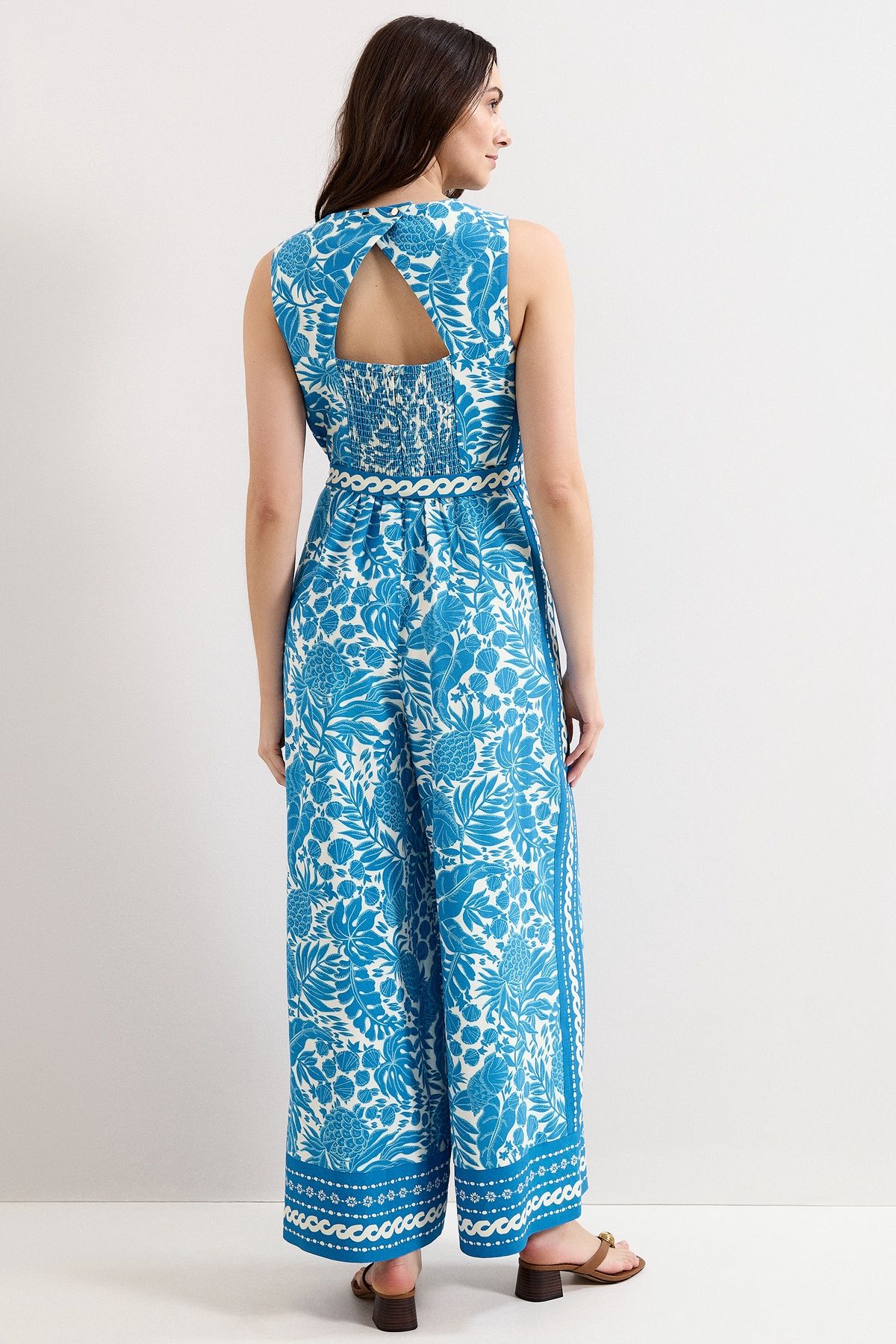Phase Eight Cyra Prnted Jumpsuit In Turquoise
