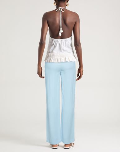 Seventy Venezia Woman Pants Sky blue Size 10 Viscose