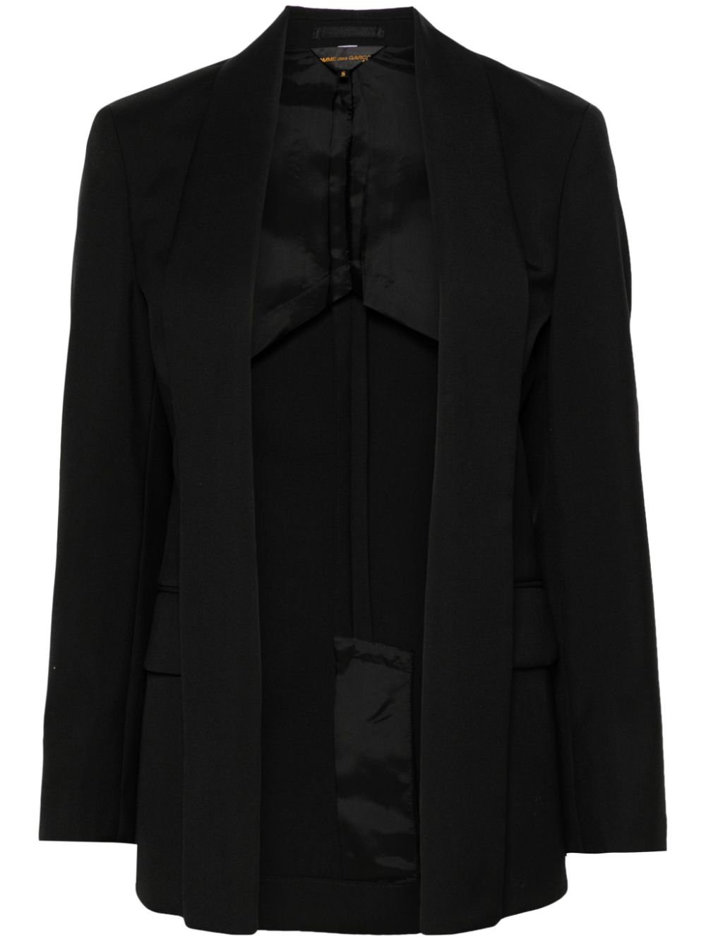 Shawl-lapels wool blazer - Black