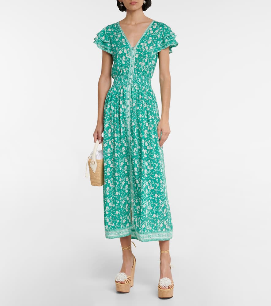 Della floral midi dress