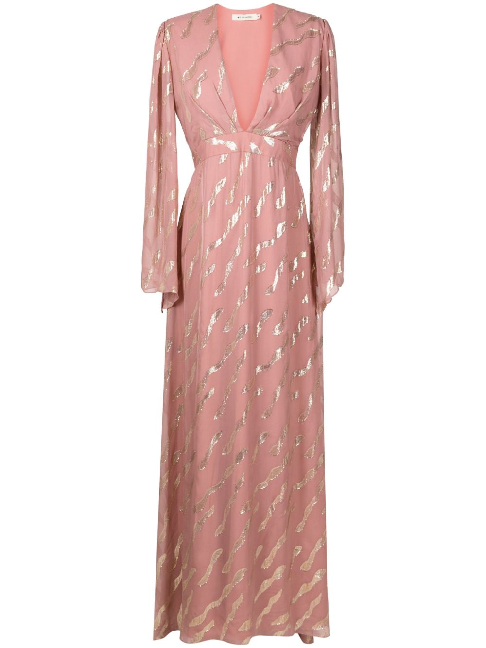 Atala embroidered silk gown - Pink