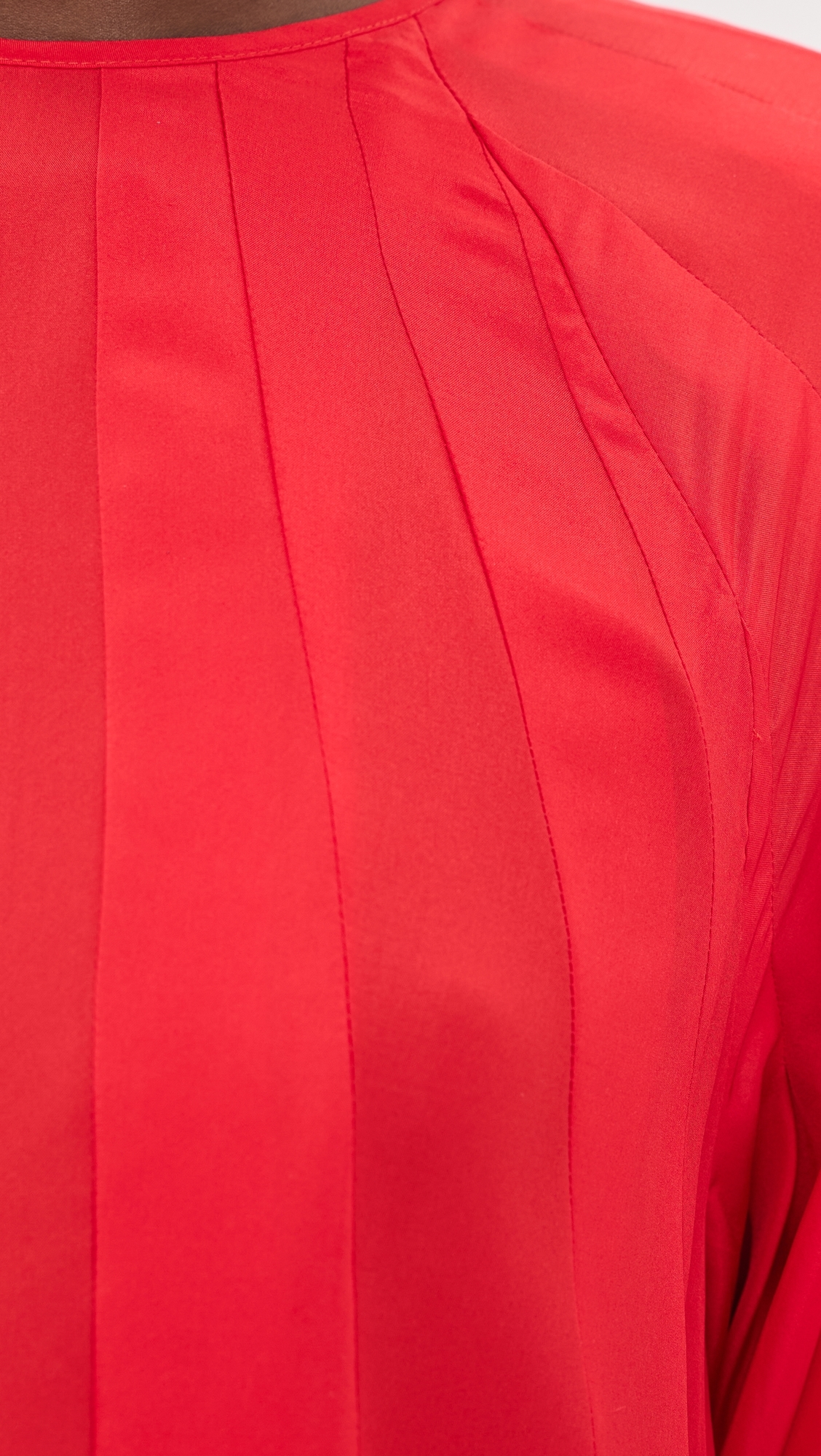 Lily Silk Midi Dress Red
