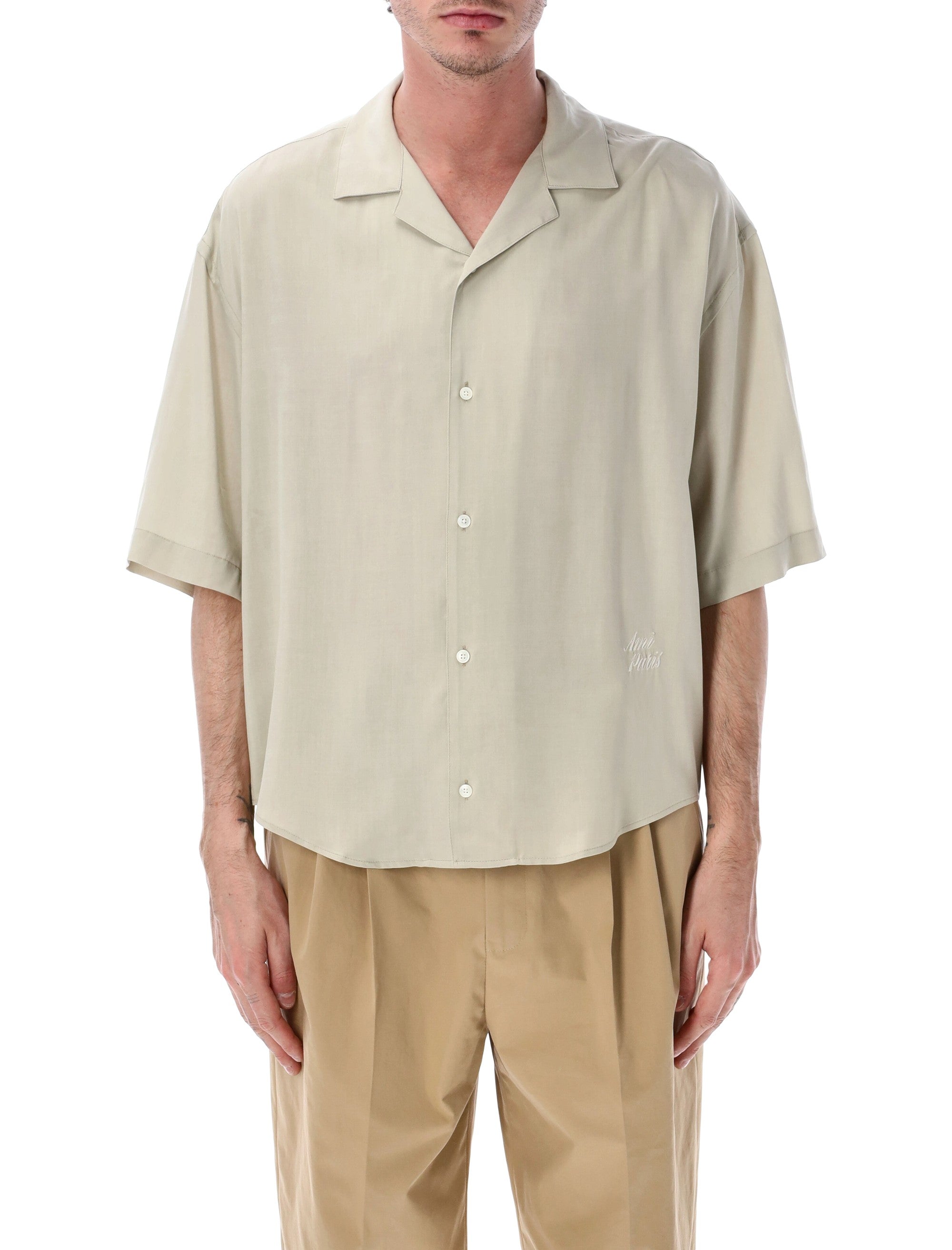 Short Sleeve Embroidered Boxy Shirt