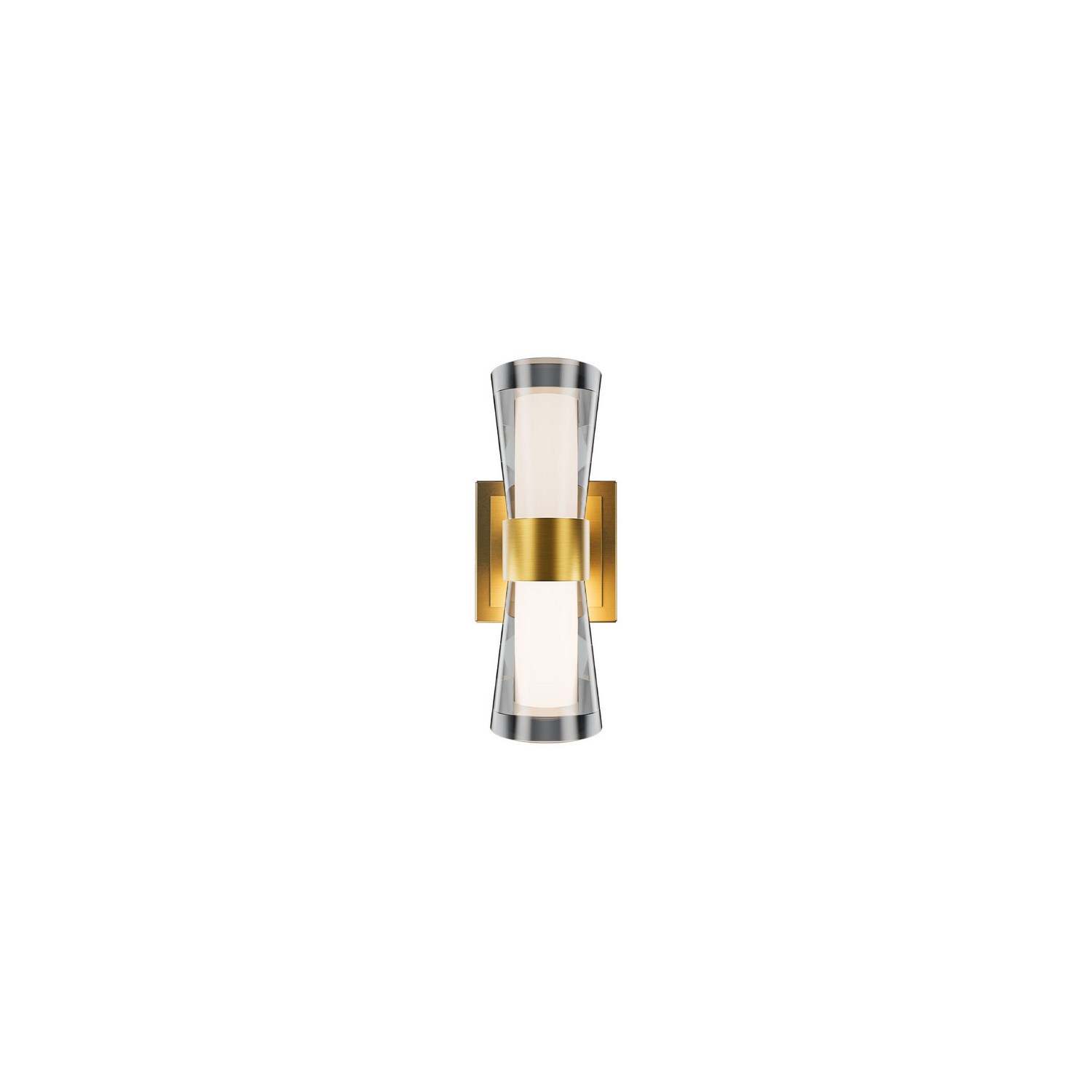 Aged Brass LED Wall Sconce from the Hourglass Collection