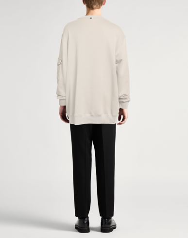 Man Sweatshirt Beige Size 36 Cotton, Elastane
