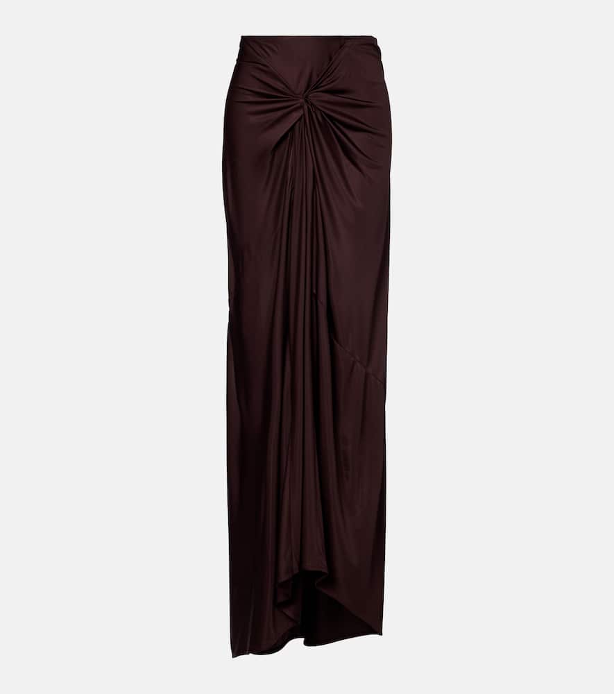 Draped maxi skirt