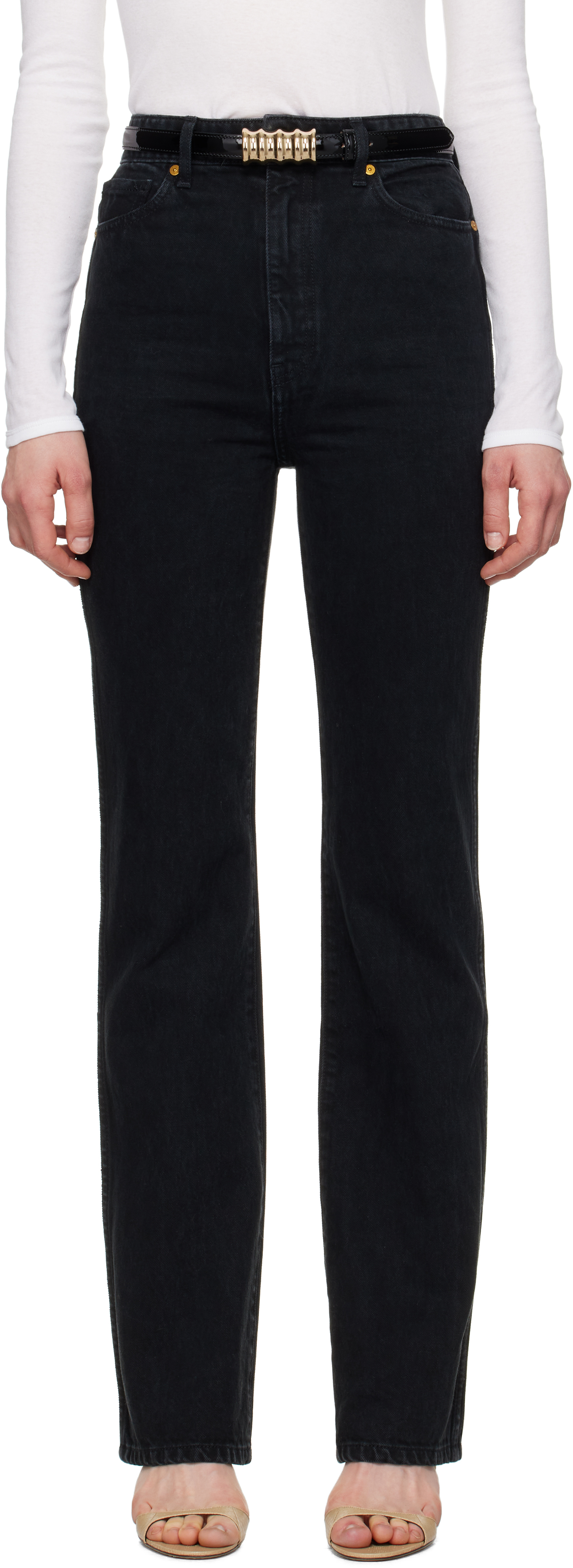 KHAITE Black Danielle Jeans