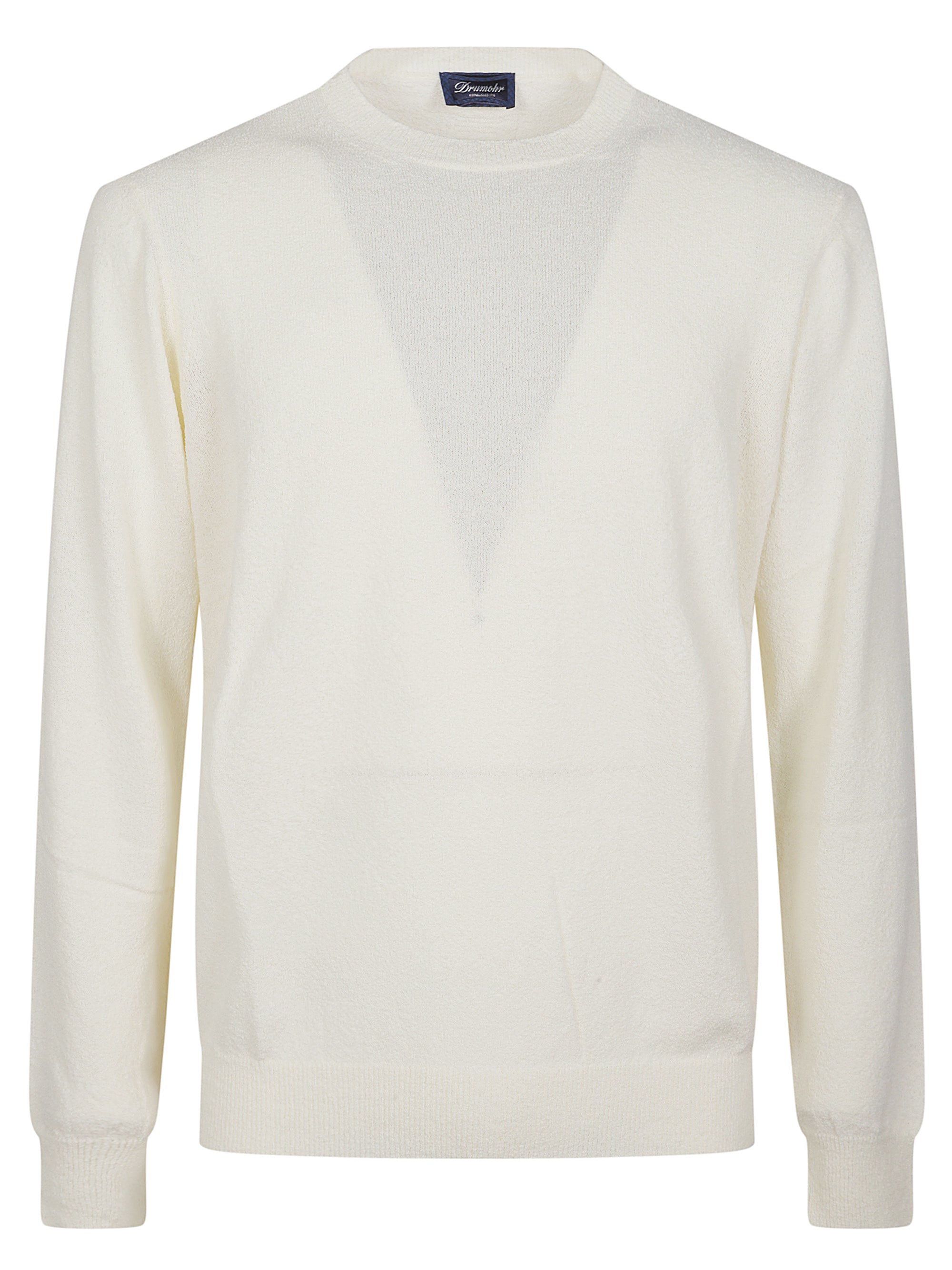 Knit Round Neck Long Sleeve Sweater with Ribbed Trim
