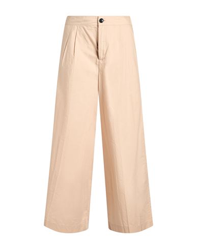 Woman Pants Beige Size M Cotton