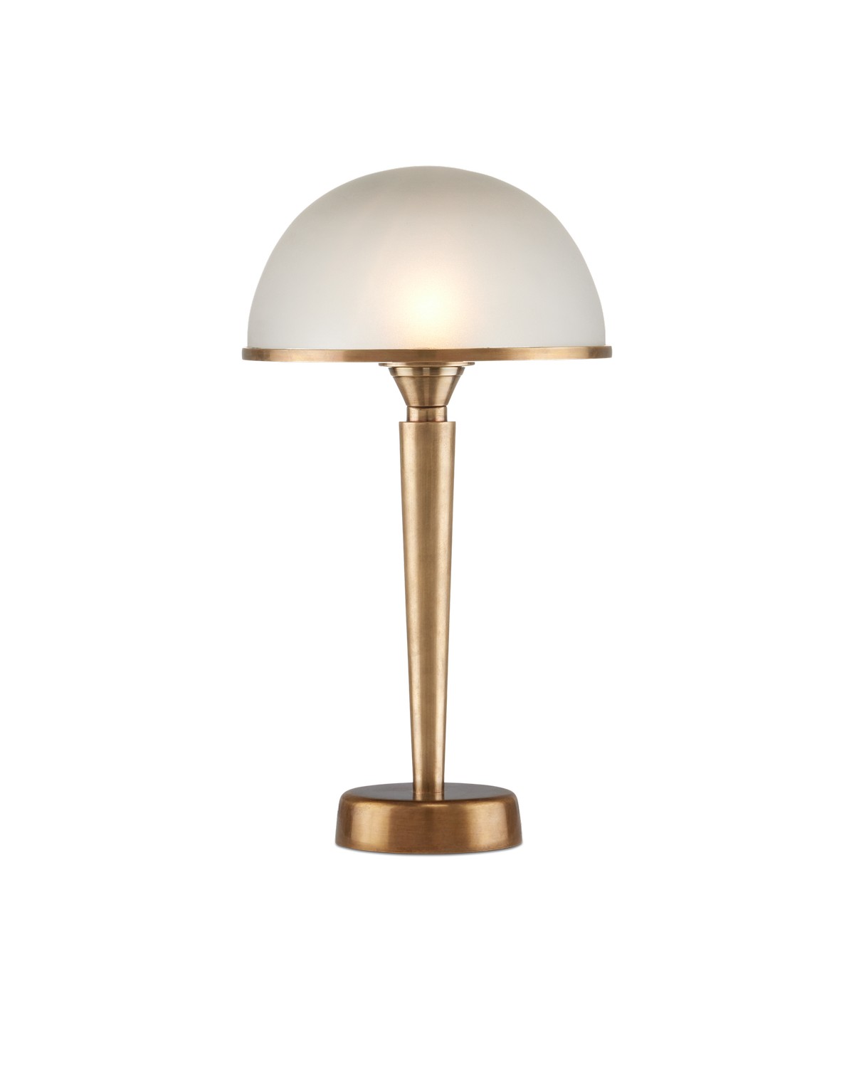 Antique Brass Frosted LED Table Lamp from the Gatsby Collection