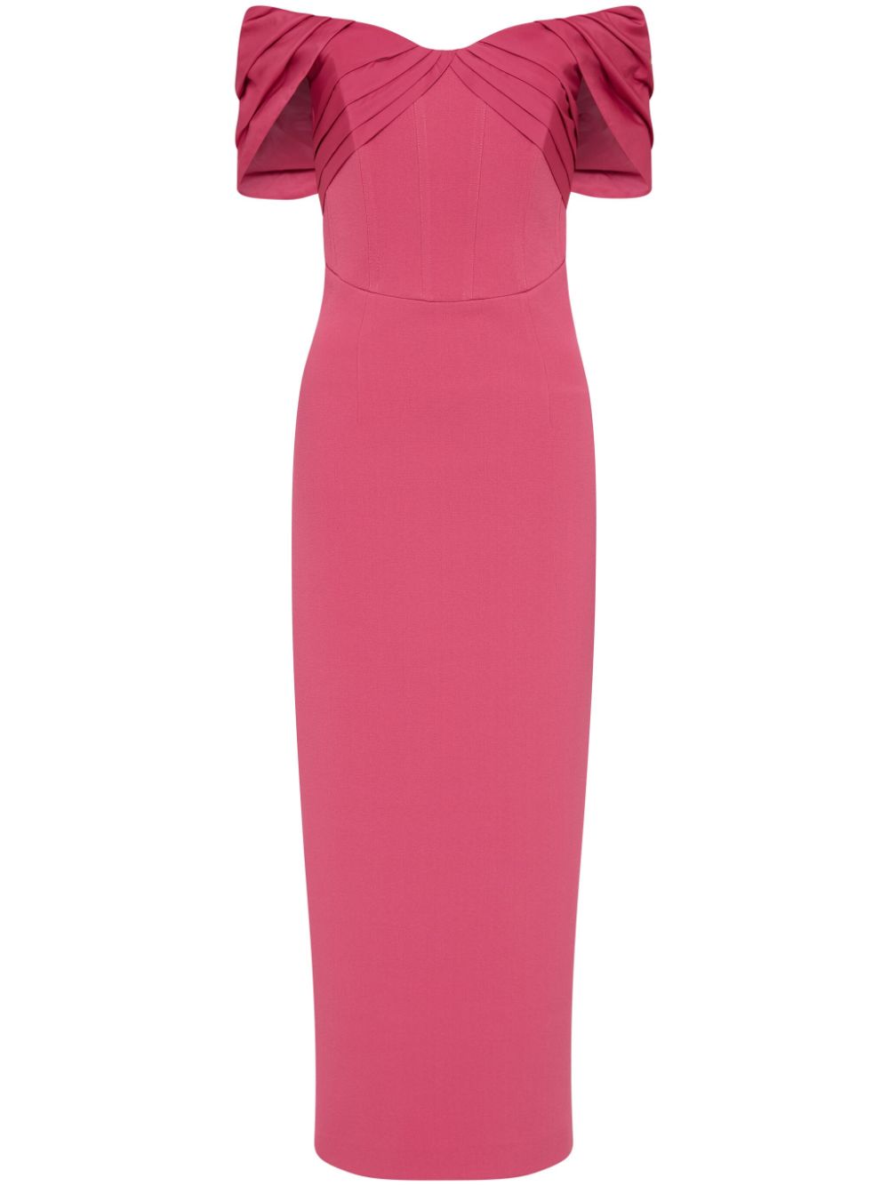 Anais off-shoulder midi dress - Pink