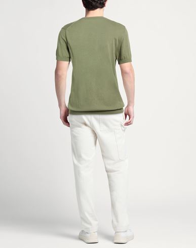 Man Sweater Sage green Size 3XL Cotton