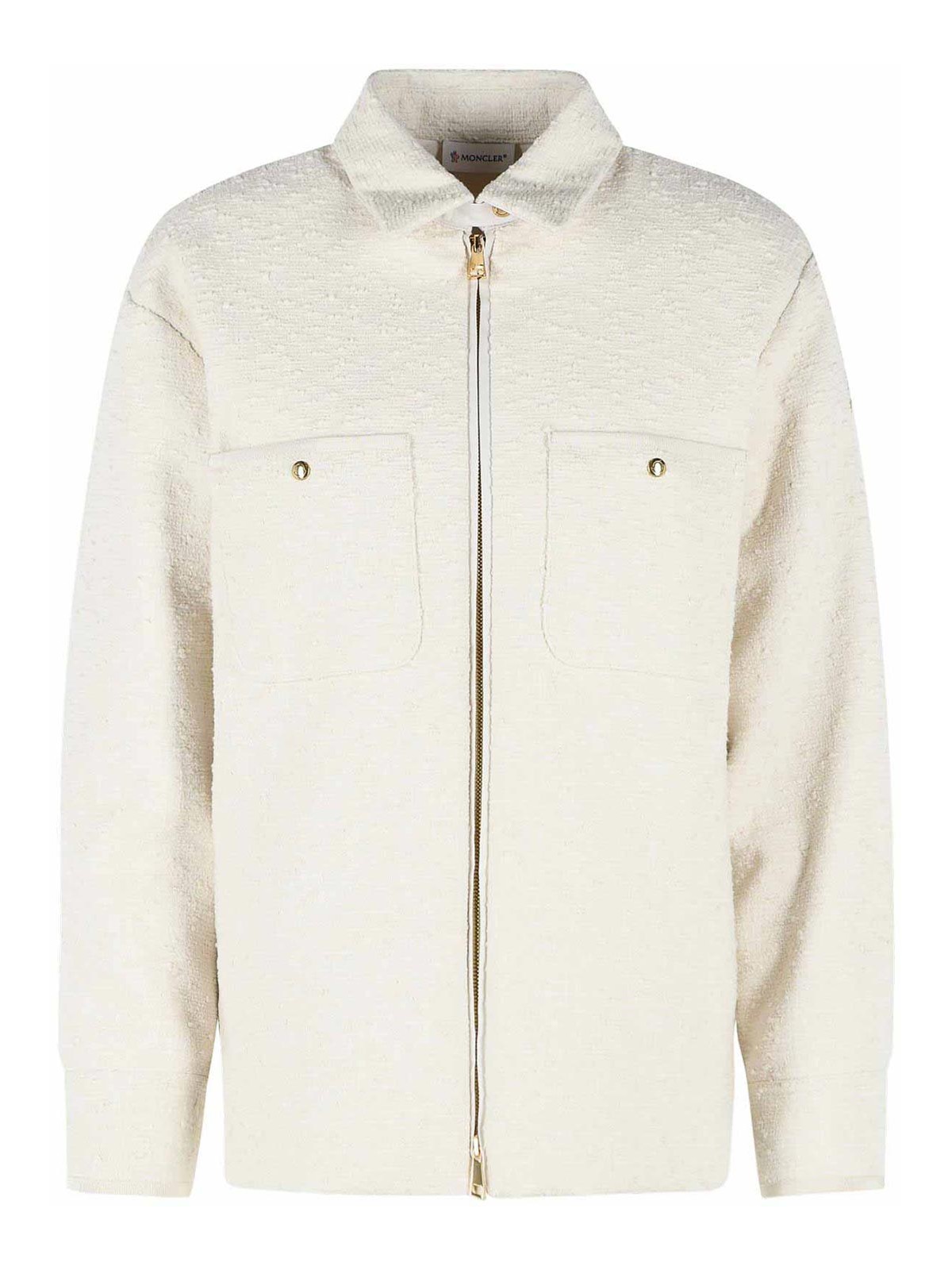 Moncler - padded cotton blend shirt jacket