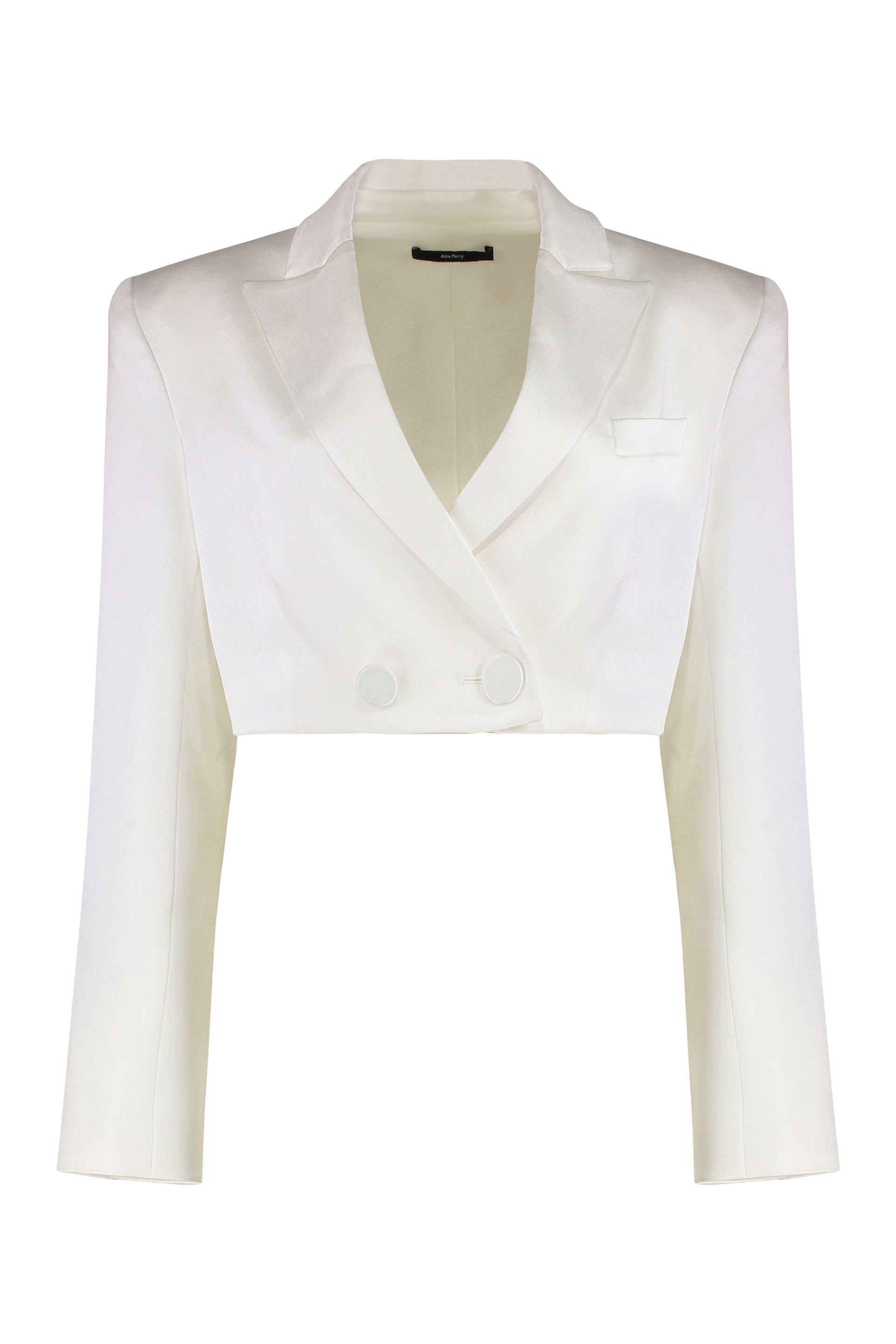 Parker Cropped Satin Crêpe Blazer