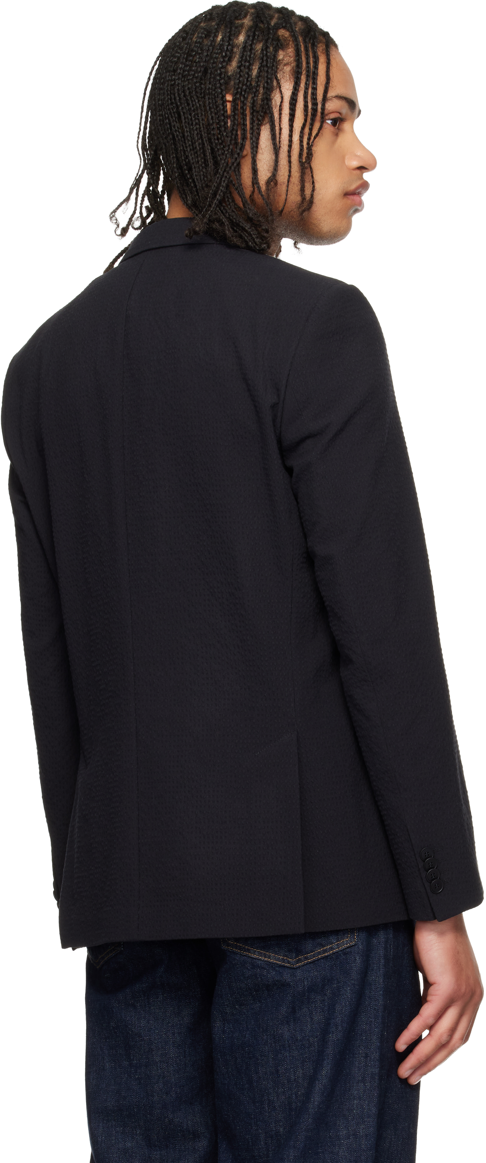 Black Double-Breasted Blazer