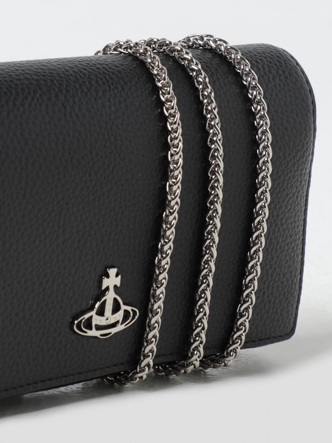 Orb-plaque clutch bag - Black