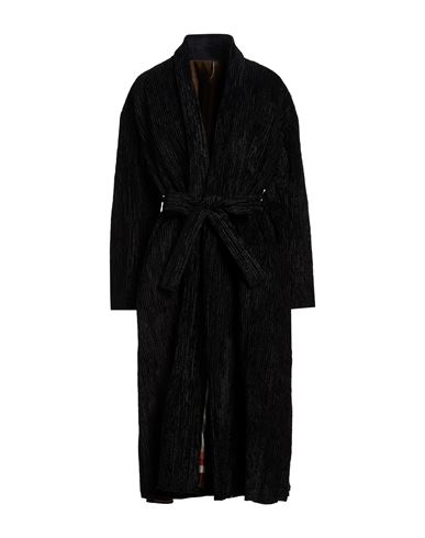 Woman Coat Black Size 2 Viscose, Polyamide