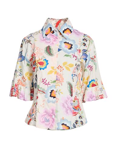 Woman Shirt Cream Size L Cotton