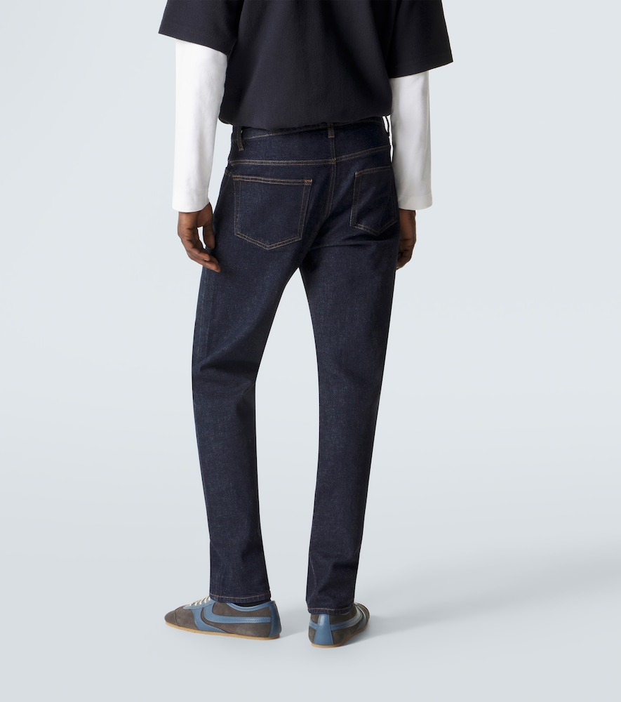 Mid-rise straight jeans