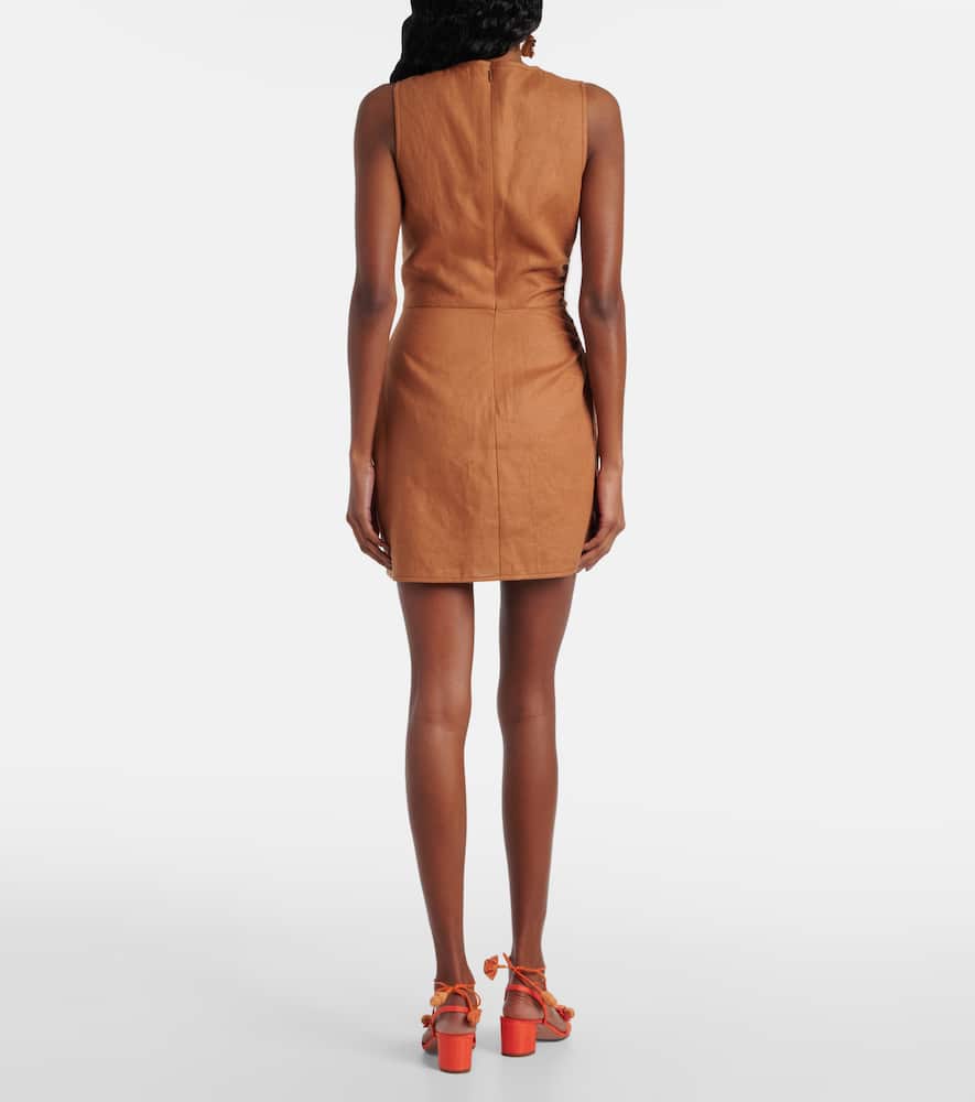 D'Orsay linen minidress