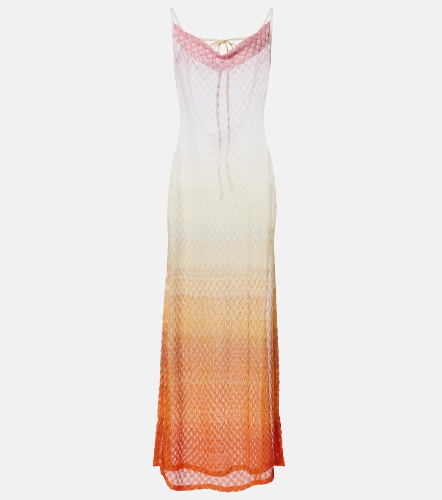 Wave lamé beach cover-up