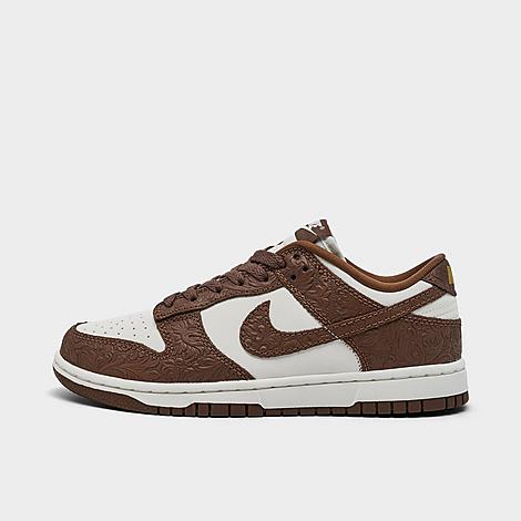 Women's Dunk Low SE Casual Shoes in Sail/Fauna Brown/Sail