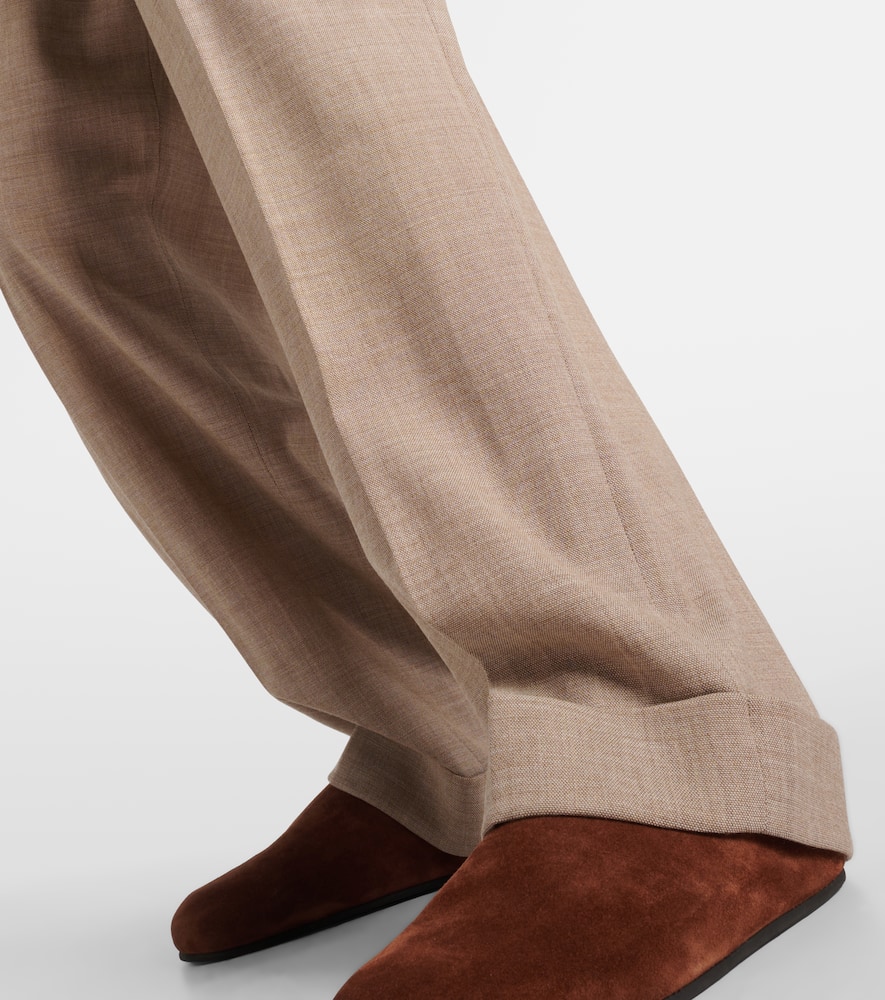 Tor virgin wool wide-leg pants