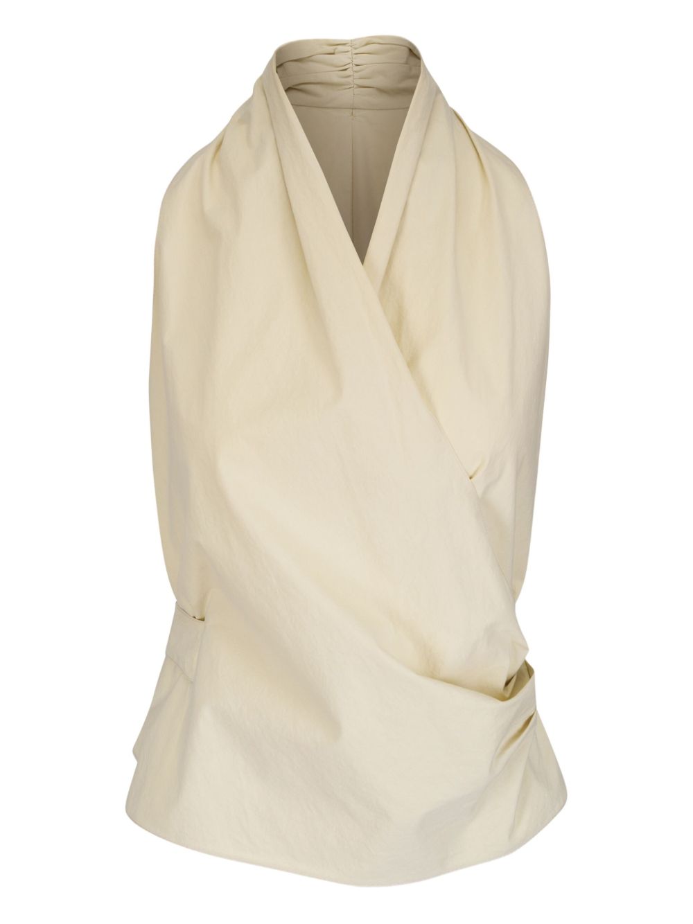 Peter Cohen wrap-around silk top - Yellow
