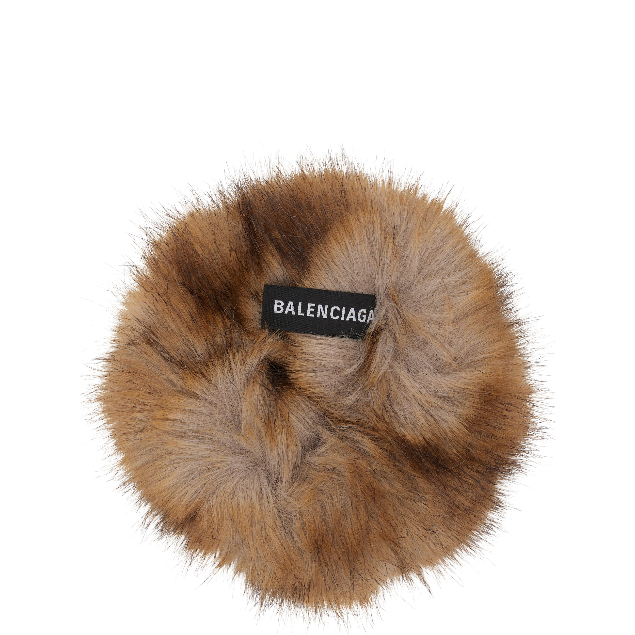 Beige Holli Faux Fur Scrunchie