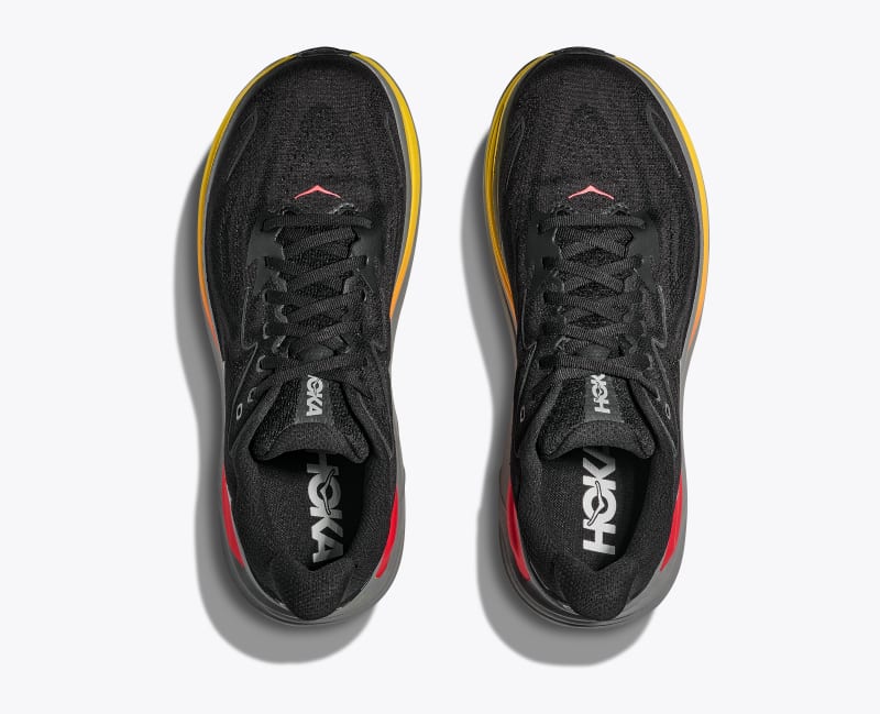 HOKA Men's Clifton 10 Shoes in Black/Galactic Grey