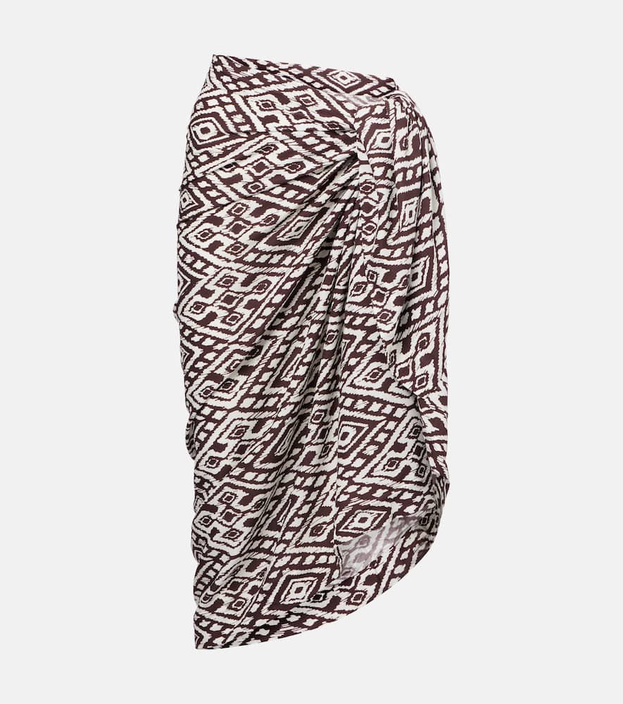 Pareo printed beach cover-up