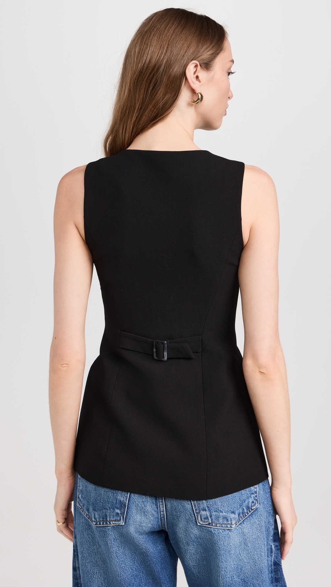 Leo Long Waistcoat Black