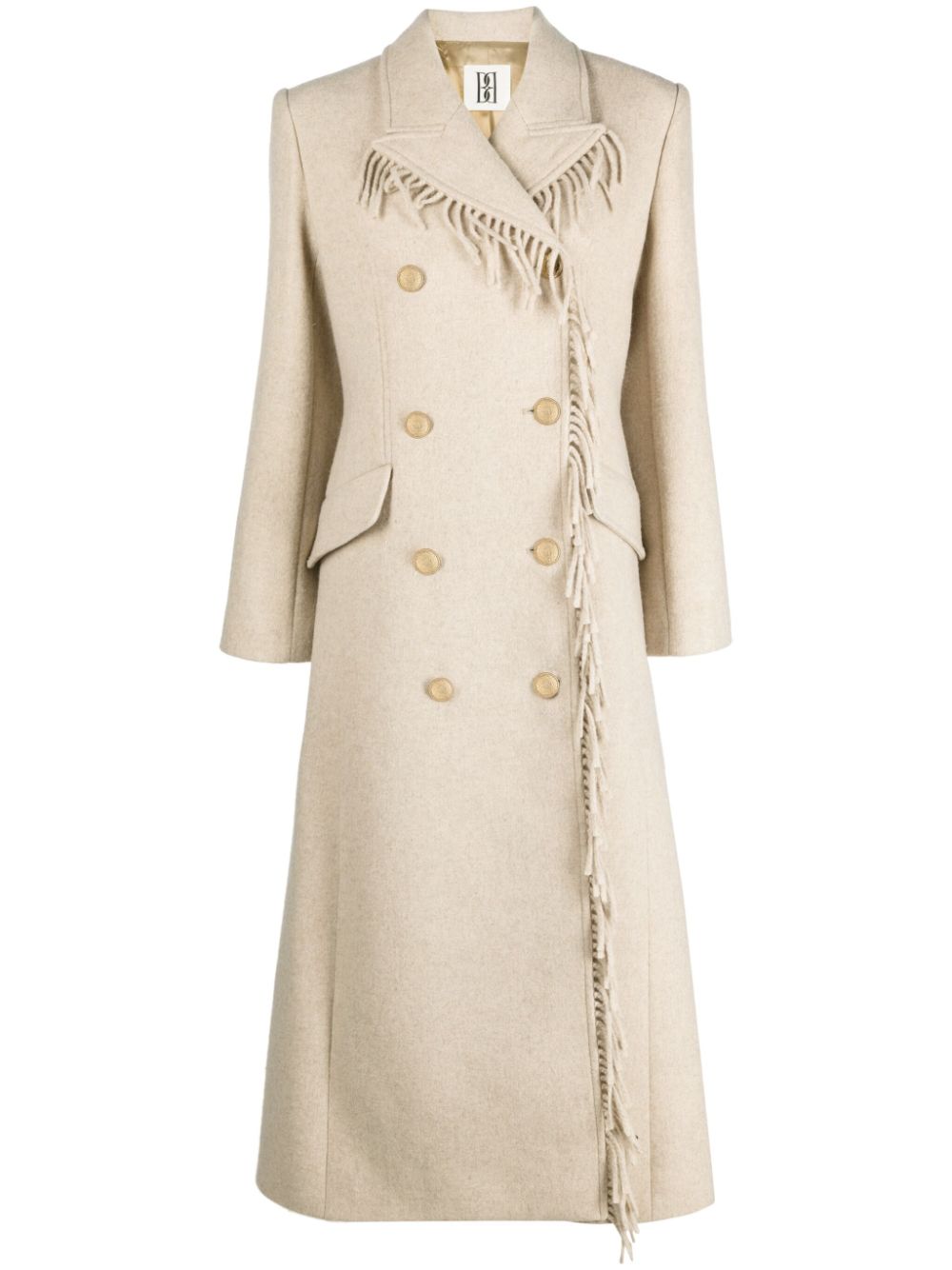 Gardeniia fringed long coat - Brown