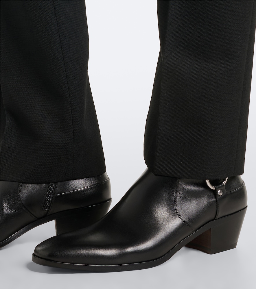 Leather ankle boots