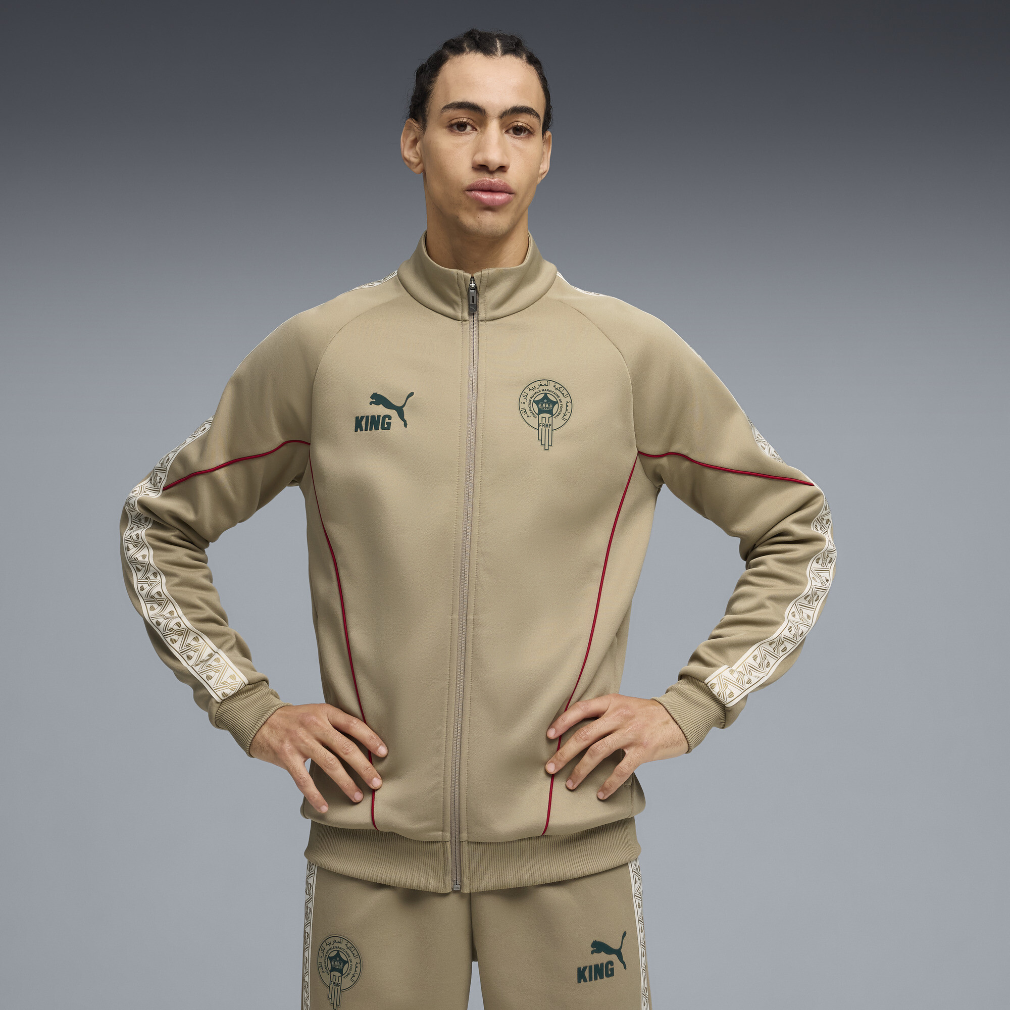 PUMA Morocco KING Anthem Men's Track Jacket in Beige