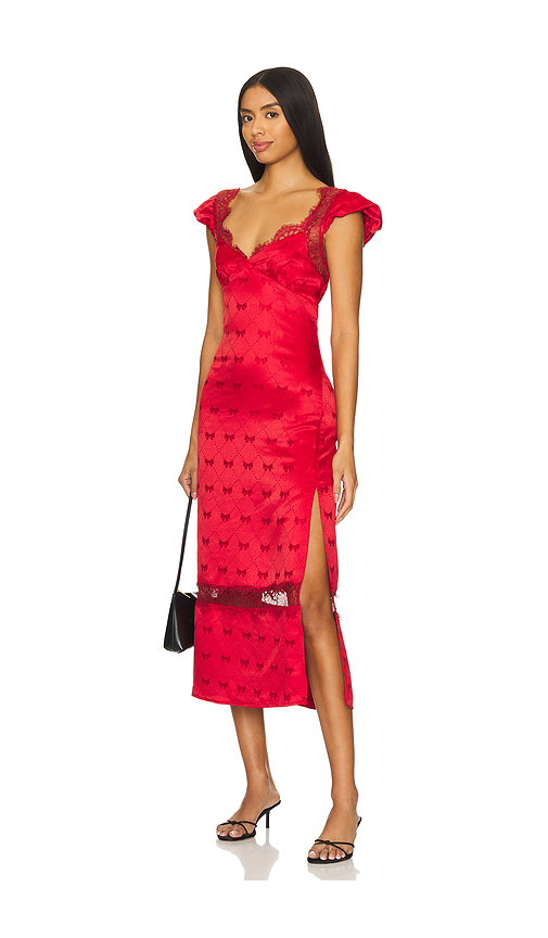 Free People Foolish Heart Midi Dress in Red. S. Also in