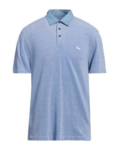 Man Polo shirt Blue Size S Cotton