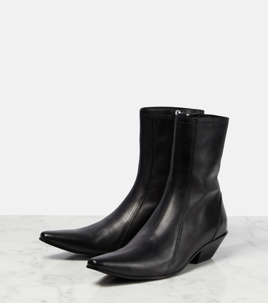 Leather cowboy boots