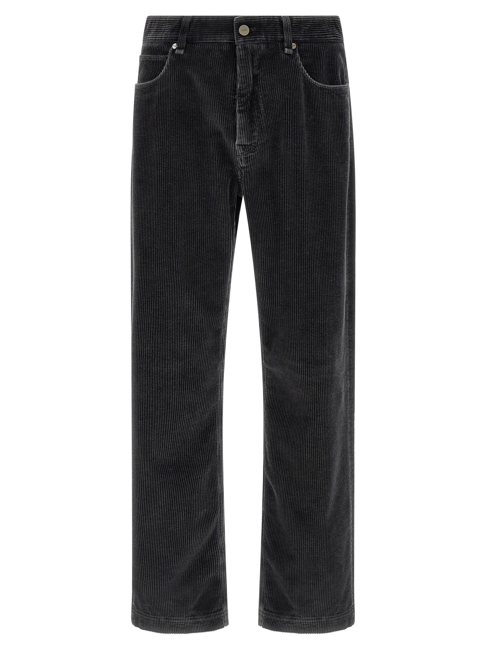 Cotton Velvet Trousers — Gray
