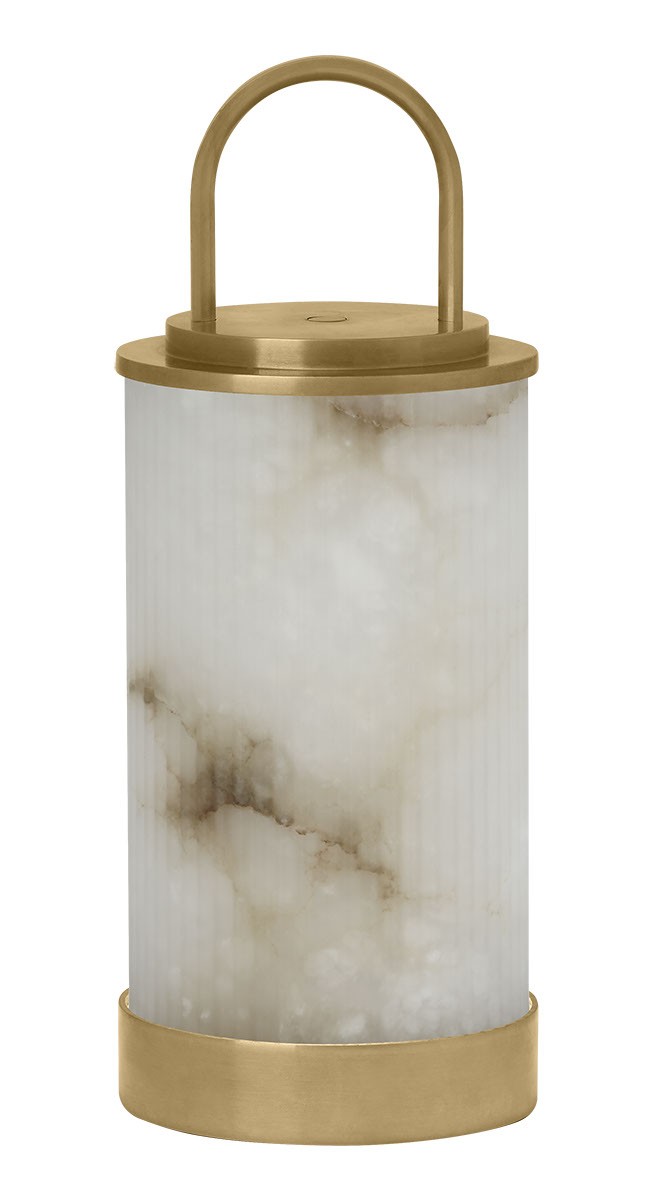 Hand Rubbed Antique Brass LED Table Lamp from the Tawa Collection