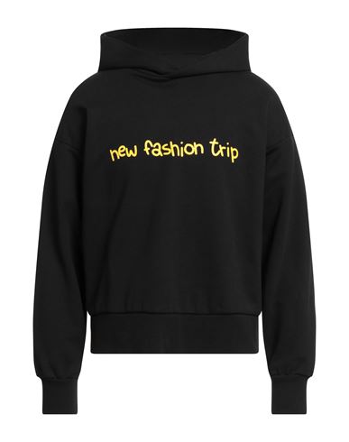 Man Sweatshirt Black Size S Cotton